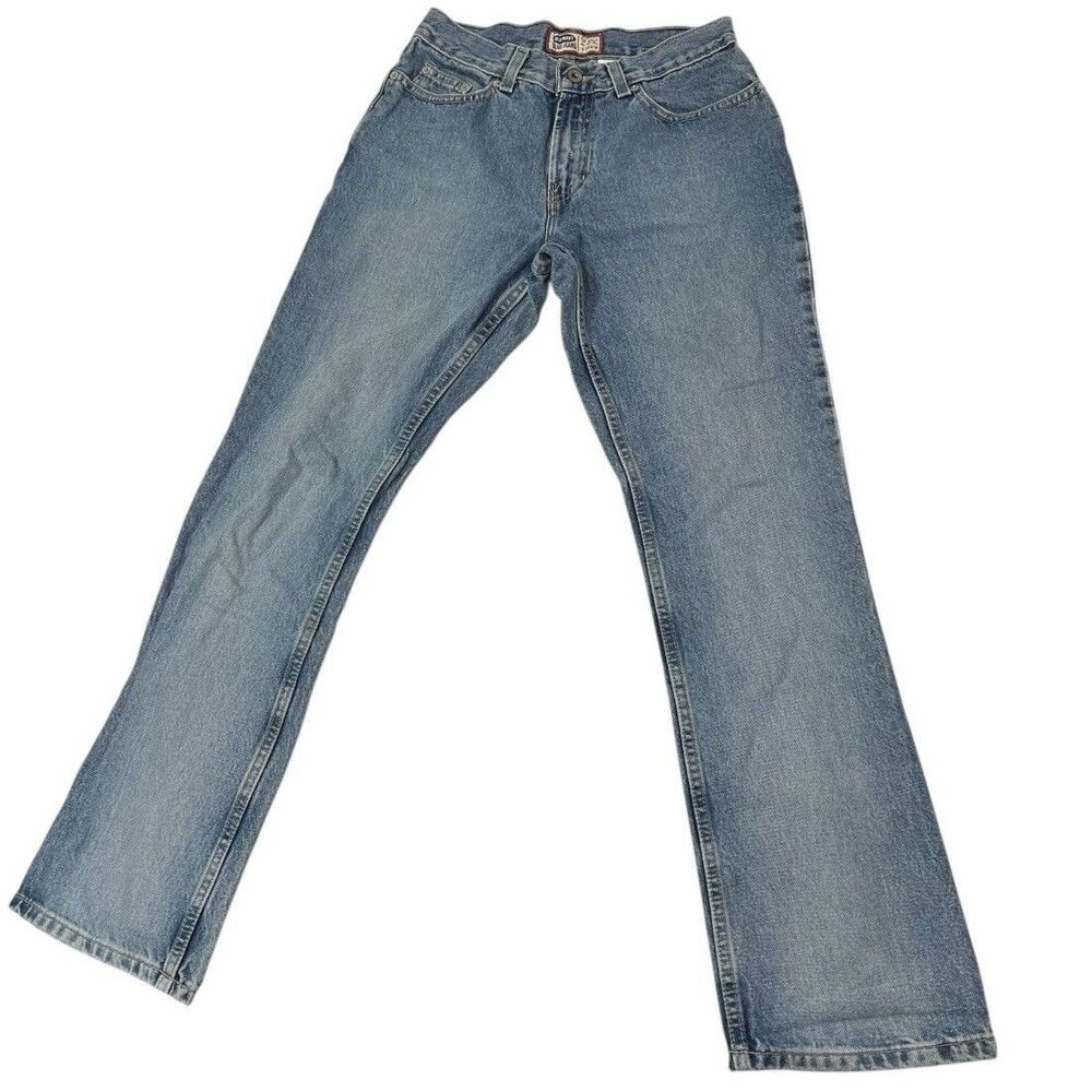 Y2K Bootcut Jeans Size 4 Straight Leg 100% Cotton Vintage Denim Effortless Fit - Picture 2 of 10